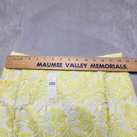 Anthropologie Sunday in Brooklyn Overlay Maxi Floral‎ Skirt Yellow White Size: S - Picture 14 of 14